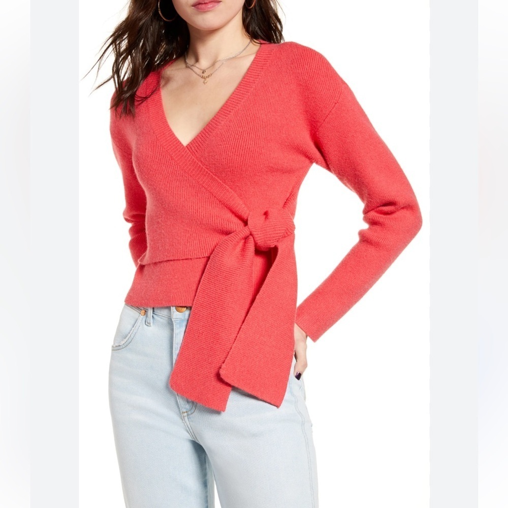 Minkpink Collection Wrap Knit Cardigan Sweater